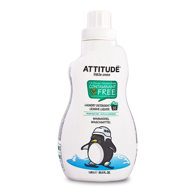 原装进口 加拿大Attitude 爱的态度婴儿宝宝洗衣液梨花香型1.05L
