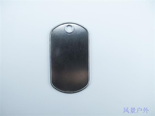 Freemanoutdoor stainless steel dog tag Crimped roll hole Soldier dog tag military card 