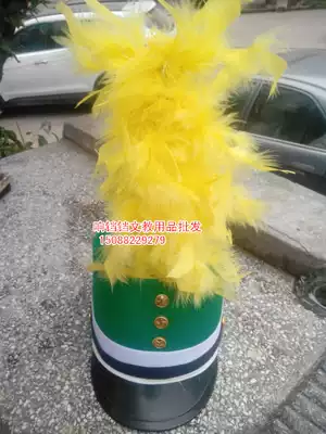 Drum number suit hat with feather high hat, military band hat, honor guard hat, custom-made 16 yuan a top
