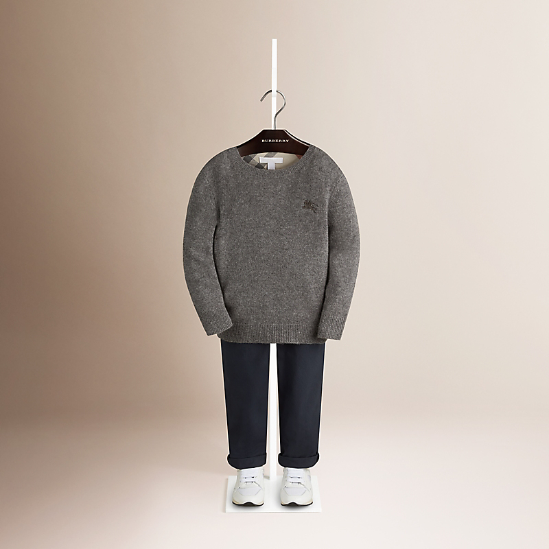Burberry博柏利 格子细节羊绒衫 38219251