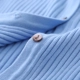 Áo len cardigan nữ 2019 Xuân-Thu Mới Hàng dệt kim Áo khoác ngắn in Sky Blue Áo len Hàn Quốc