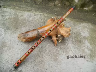Musical instrument a whole section without scraping the skin, winding the bitter bamboo flute, original bamboo, paint-free, ancient style, simple student flute, playing the horizontal flute