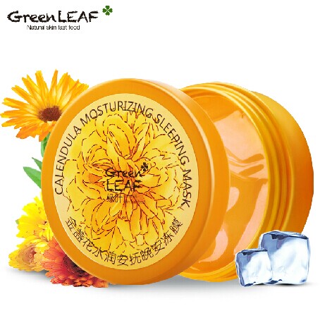 绿叶金盏花水润安抚晚安冻膜（睡眠面膜免洗水润美白嫩肤50g）