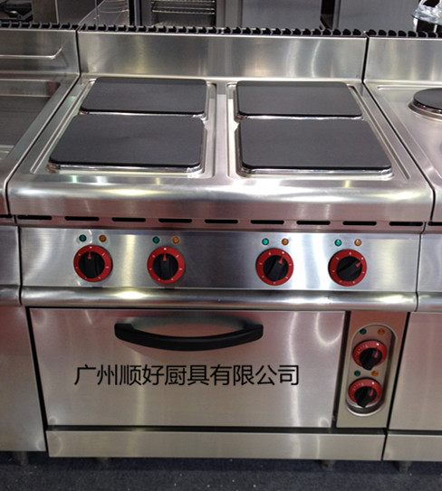 Vertical Electric Four Head Cooking Oven with Oven OT-893 Otto Electric Four Head Cooking Oven with Oven Square Plate