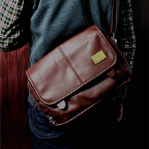 Threebox trendy mens bag retro casual shoulder bag shoulder student satchel multi-function ipad bag file bag