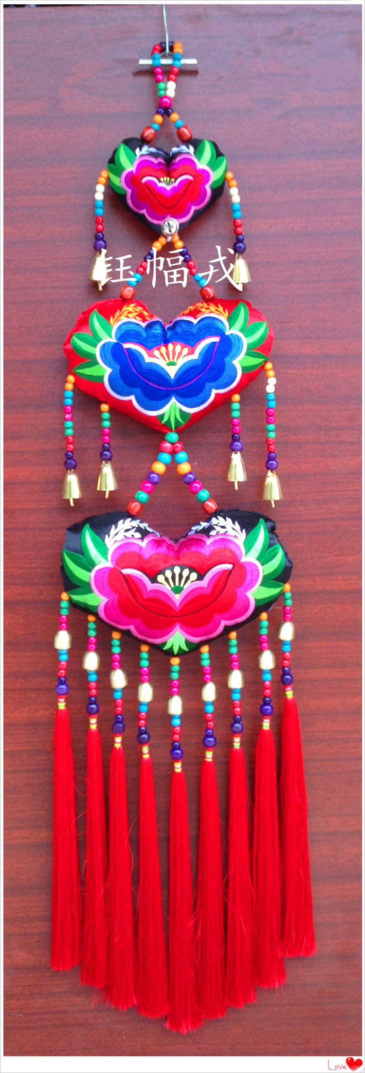 Yunnan ethnic wind embroidery cloth art home hanging decoration hanging decoration wind bells