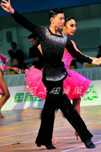 Латинская мужская одежда для взрослых топ -латинская танцевальная одежда