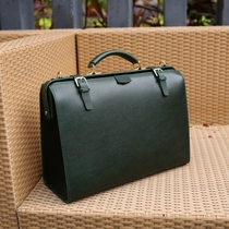 Monkey handmade X Boston travel bag portable boarding cowhide bag stiff mouth gold bag leather custom