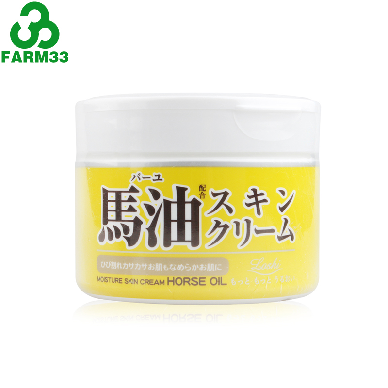 日本北海道Loshi 马油身体霜 220g