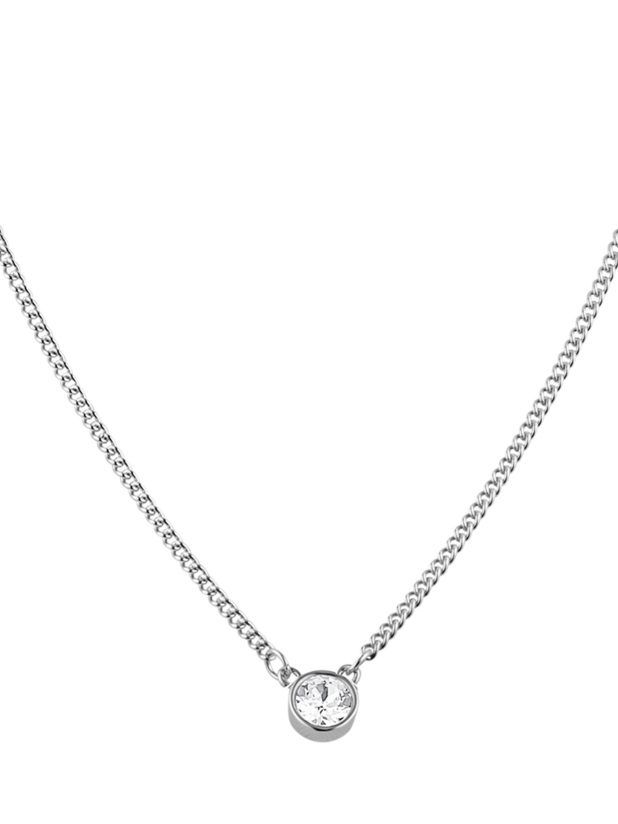 DYRBERG/KERN 银色现代系列圆形闪钻项链