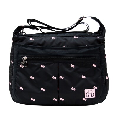 Hello Kitty Yizhi Journey Oblique Side Bag-Black KT00B03BK