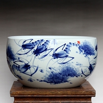 Jingdezhen ceramics many hand-painted shrimp fish tank water lily basin bowl lotus turtle tank Aquarium Fish Pot