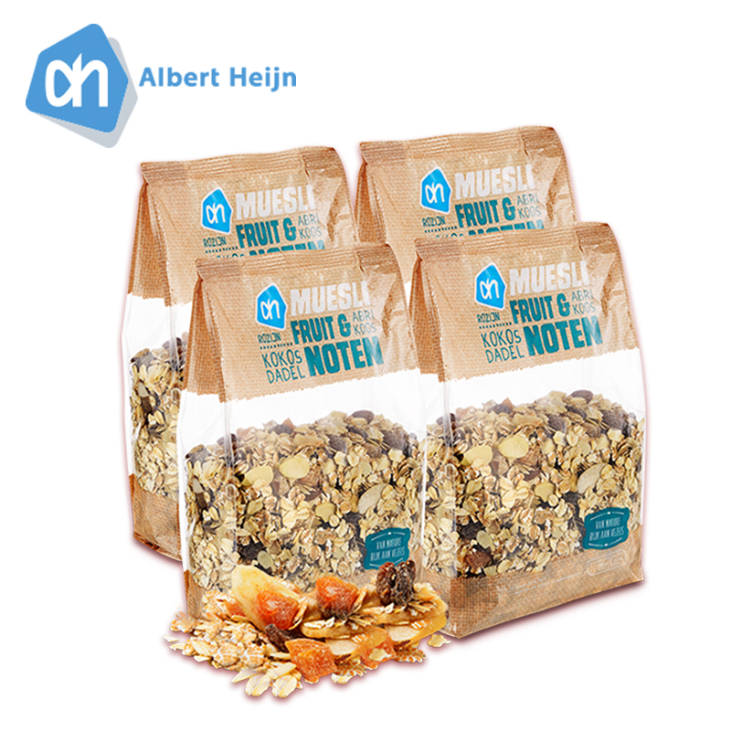 Albert Heijn什锦水果榛果燕麦片 4袋 荷兰进口麦片低脂冲饮即食