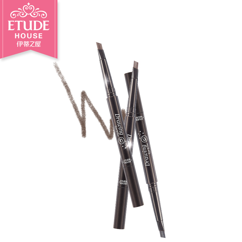 ETUDE HOUSE伊蒂之屋 自然一字双头眉笔带眉刷持久防水防汗不晕染