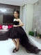 Cô gái đen đầm dạ hội trẻ em đi bộ t mô hình đi bộ hiển thị trang phục piano - Váy trẻ em áo gile bé trai Váy trẻ em