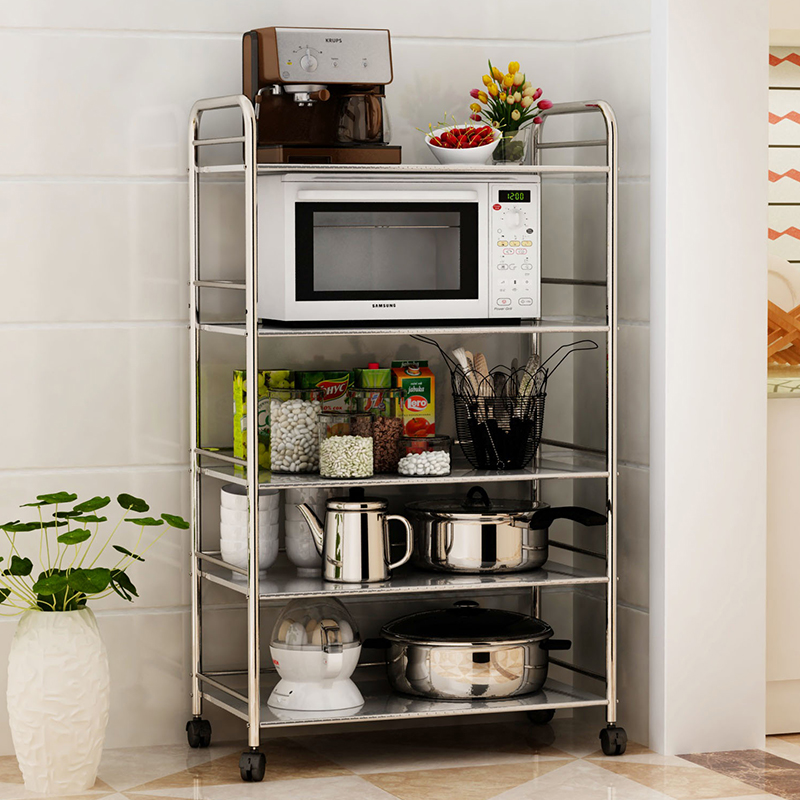 Cadi Kitchen Rack Stainless Steel Microwave Frame to move the shelves to the shelves of the dishwasher