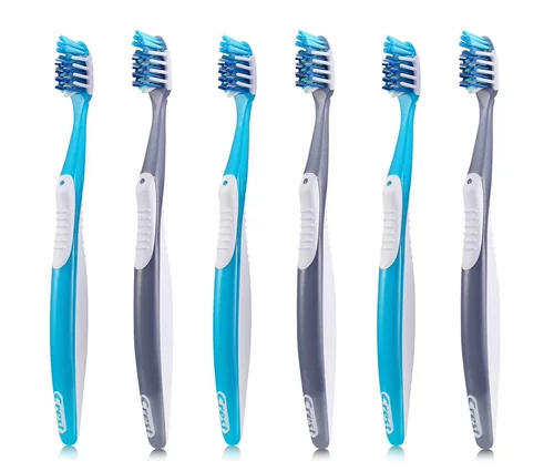 Зубная щетка, импортный массажер с мягкой щетиной, 6 шт, США