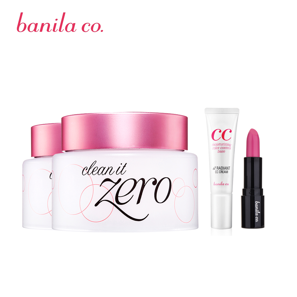 Banila CO/芭妮兰卸妆膏100ml*2 洁面裸妆护肤口红套装 韩国正品