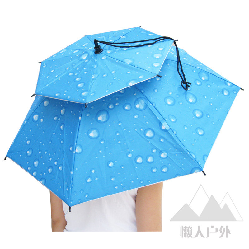 Double layer of breathable rain-proof sunscreen large number of sun visor fishing anti-UV folding sunscreen sunscreen umbrella hat