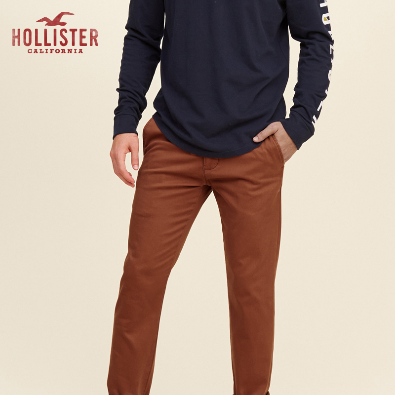Hollister 瘦腿拉链门襟卡其裤 男 102162