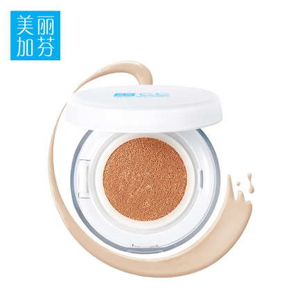 美丽加芬气垫CC霜自然莹润无暇气垫粉凝霜 保湿遮瑕轻薄透气粉饼
