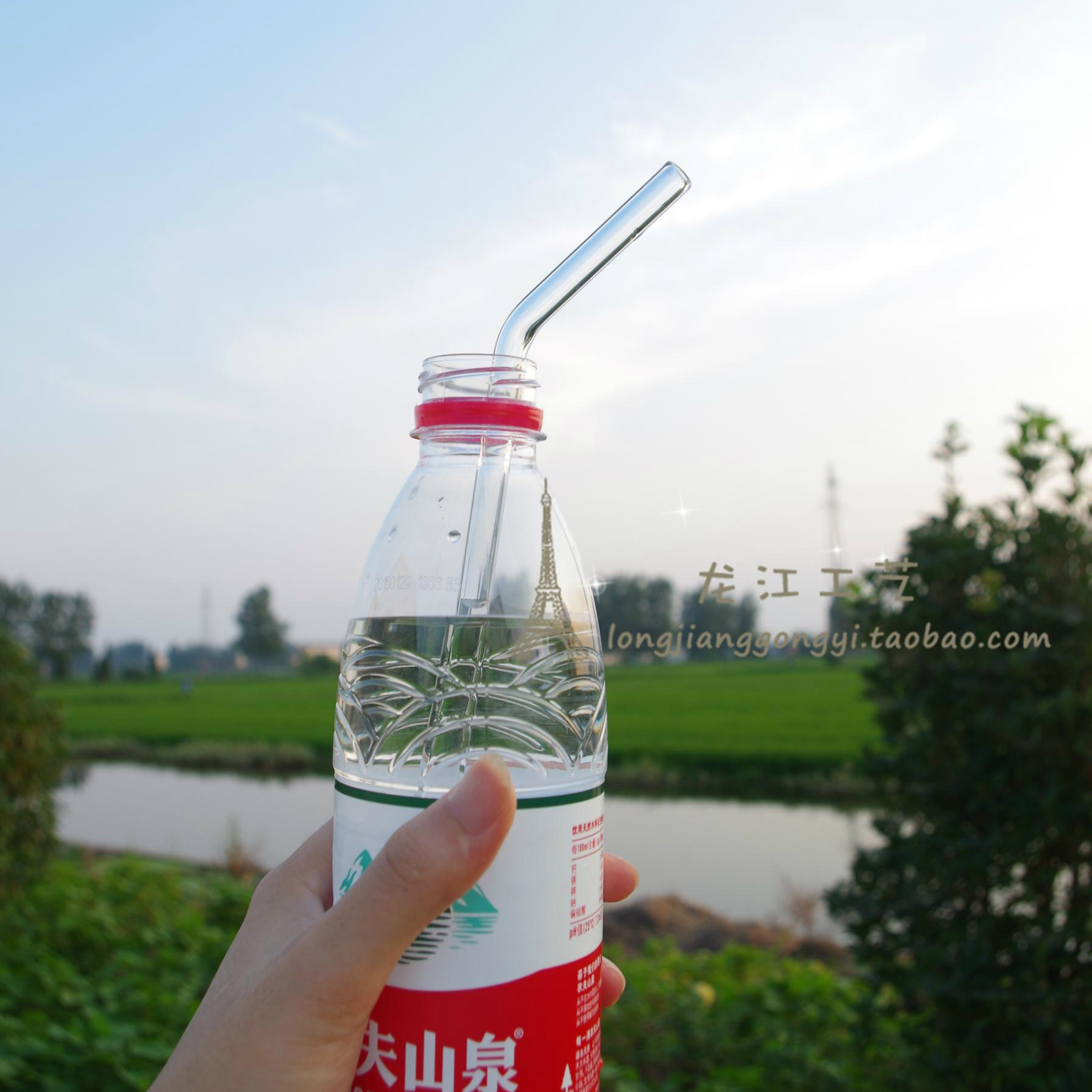 3 transparent glass straws of various lengths bent straws mug sprite beverage bottles special bent straws