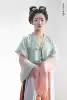 (Xi Wei Jin Jing Lan)Wu Zhou half sleeve shirt dress Jiangnan Peach Blossom Home Hanfu custom 2015 new products