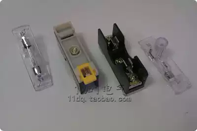 FS-10 fuse base glass tube base card rail type with display fuse (6*30) copper parts