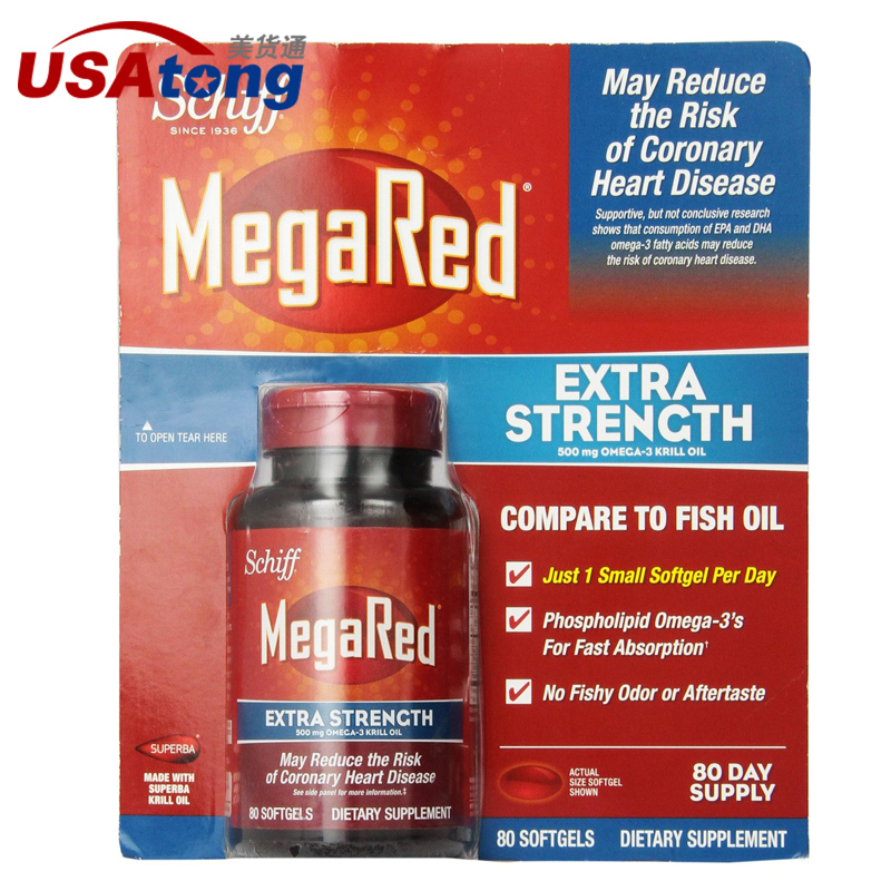 Schiff MegaRed 磷虾油软胶囊 心脑血管健康 500mg*80粒