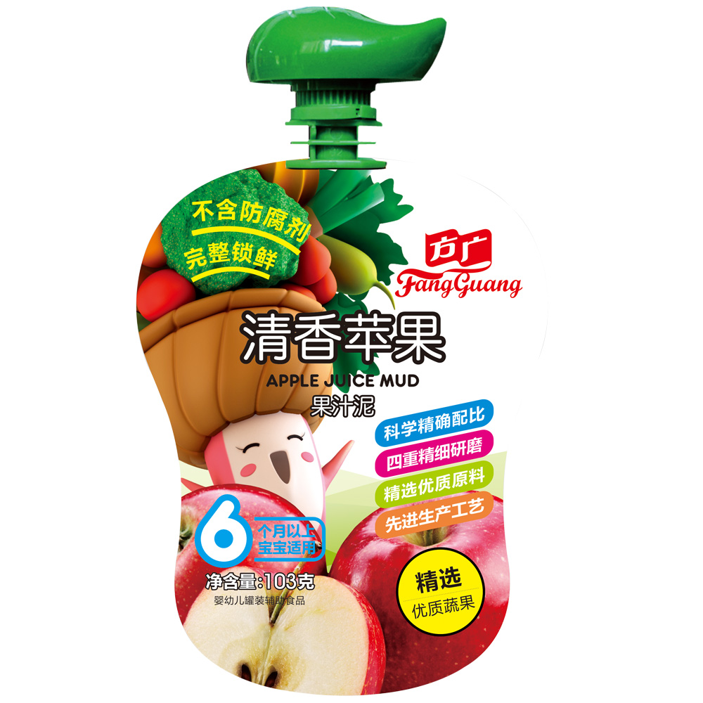 方广清香苹果果汁泥103g克  宝宝辅食