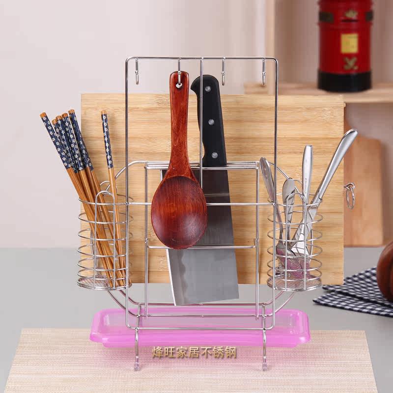 Versatile stainless steel tool holder knife holder chopping frame containing kitchen knife frame shelve cutting board kitchen supplies