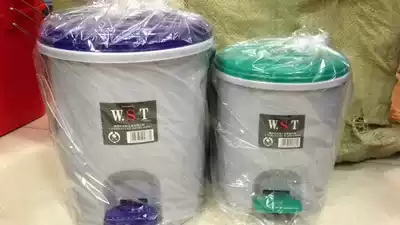 Large plastic trash can home fashion creative trash can pedal foot kitchen powder room with lid