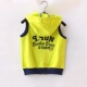 2018 bé trai vest trẻ em mùa xuân và mùa thu cotton một lớp mỏng phần mũ trùm đầu gấu bé vest vest không mũ