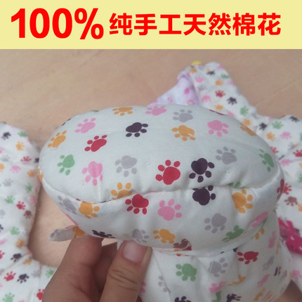 宝宝棉衣童装加厚手工棉袄棉裤棉花套装 纯棉新生儿婴儿童冬包脚