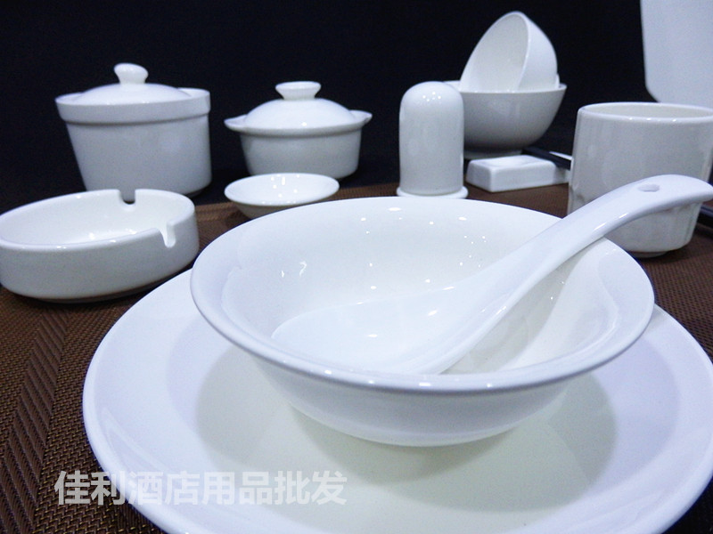 Hotel Swing Table Tableware Hotel Swing Table White Porcelain Suit Pure White Hotel With Dishes Saucer Dish Dishes