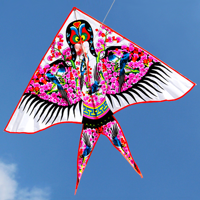 Weifang Kite Child Yanzi Kite Sand Swallow Breeze with Good Flying Big Three Corners Solid Cut China Wind