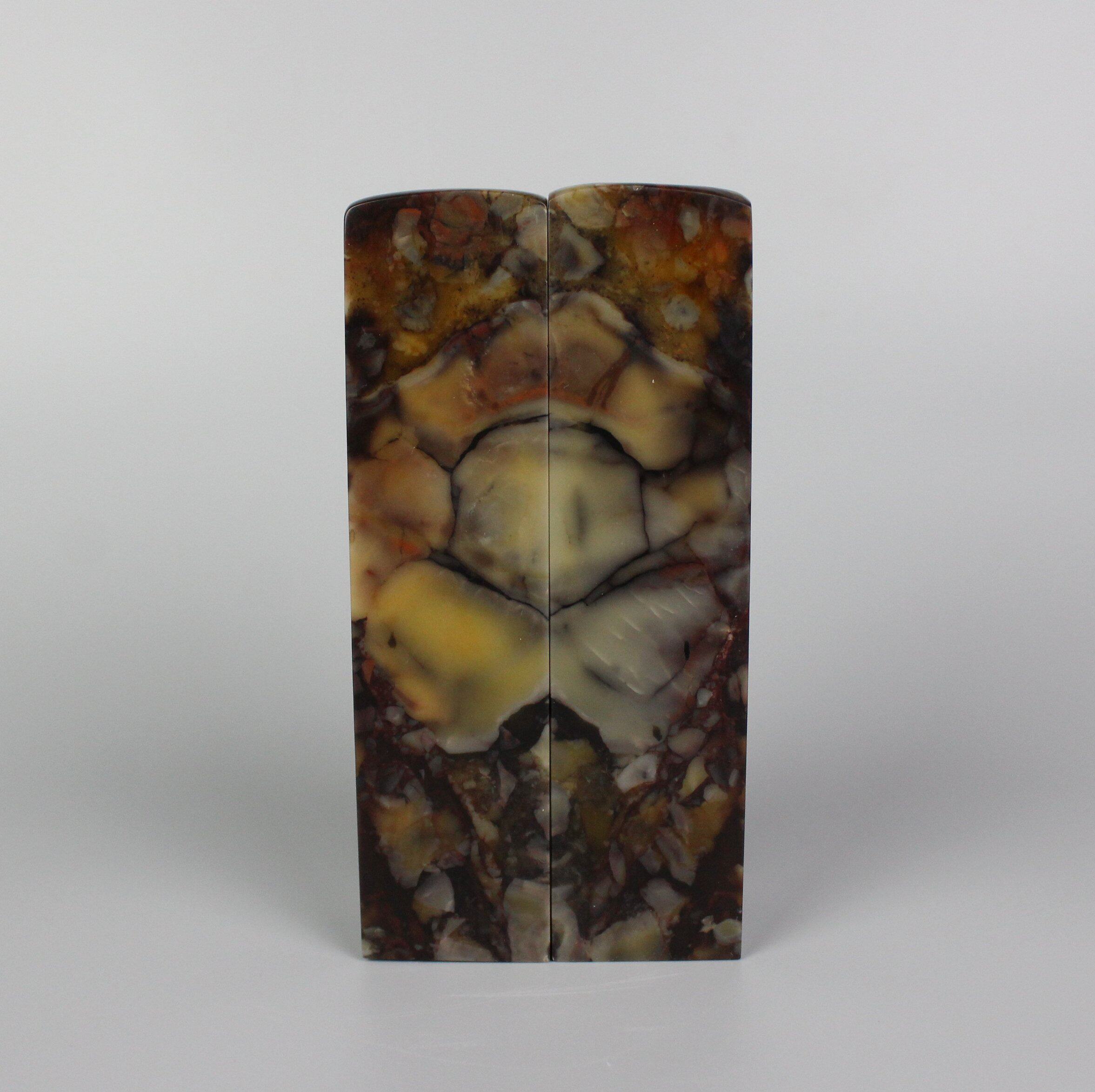 Purple freeze on the fine natural jade stone carving pure handicraft art collection for calligraphy painters