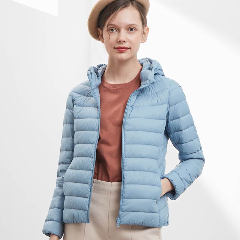 Tambor Xuống Jacket 2019 mới phụ nữ thời trang nhẹ xuống áo khoác trắng vịt xuống ngắn Anti-Mùa khoác mùa đông