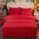 Hàn Quốc phiên bản của chiếc giường ren màu váy một gia đình bốn 1,5m bông mùa hè tiền chăn bedspread 1.8X2.0m2X2.2 - Váy Petti váy giường đẹp	 Váy Petti