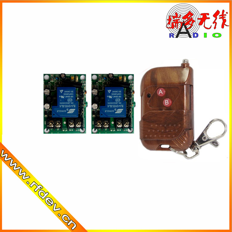 One drag 2 two way wireless remote control switch 12V24V30A all the way jog one way self-locking spotlight oil pump motor