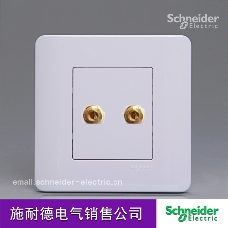 Schneider switch socket Two-head double-head two-hole single-link sound light point series white 86-type panel