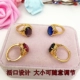 Nhẫn nữ kim cương nạm kim cương mới có thể điều chỉnh nhẫn vàng giả 24k mạ vàng trang sức vàng lâu dài Nhẫn