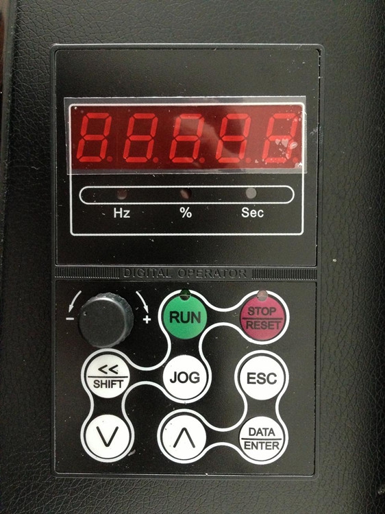 Frequency converter speed control FM operation setting CONTROL panel RUN STOP RESET SHIFT JOG