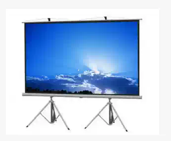 Brand 150 Inch 4:3 16:9 Mobile Trip Dual Stand Projection Curtain Business Portable Curtain