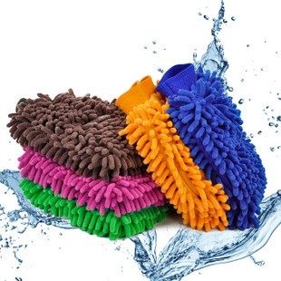 Meishang double-sided Chenille velvet car cleaning gloves Car washing tools cleaning does not hurt paint car washing gloves