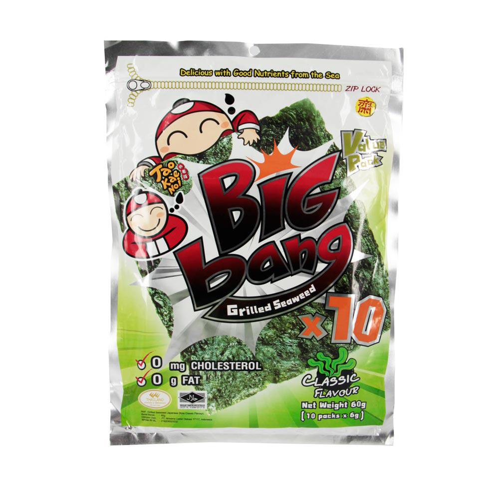 【天猫超市】 泰国进口海苔 小老板大片紫菜（原味）60g/包