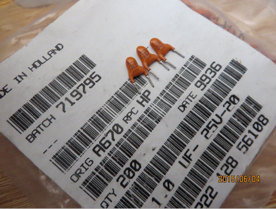 1u 25v Philips VISHAY-BC Orange high frequency tantalum solid aluminum capacitor 128 36108