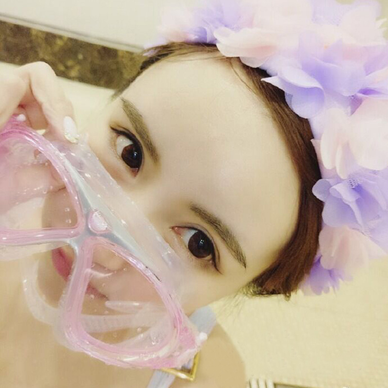 Upscale large frame plated swimming glasses for men and women Couple anti-fog waterproof high-definition perspective Fashion professional not Leehead