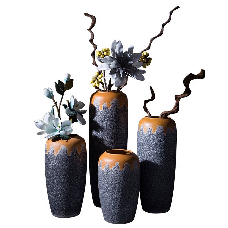 Modern industrial wind restoring ancient ways of jingdezhen ceramic club hotel furnishing articles sitting room window flower arrangement of large vase