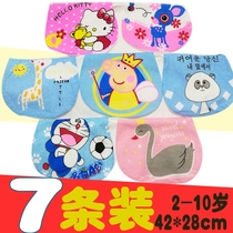 7 dress baby suction sweat towels pure cotton children padded back towels Kindergarten Step up 4-layer baby Sweat Scarves are embroidered